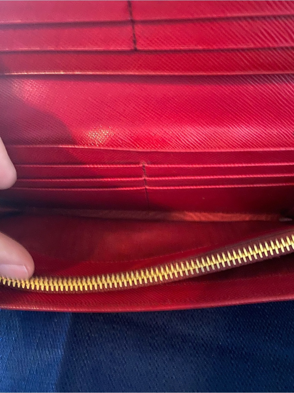 Prada Rubino Saffiano Leather Continental Wallet with Metal Logo - Picture 6 of 14
